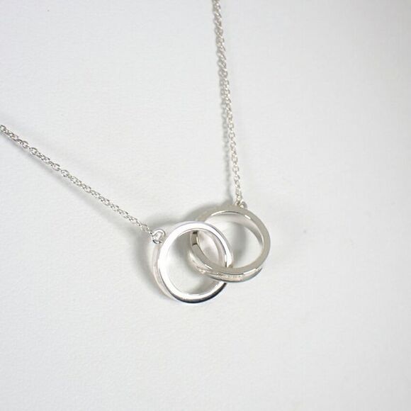 Tiffany & Co 925 1837 Interlocking Necklace //j37-9 - Picture 3 of 8